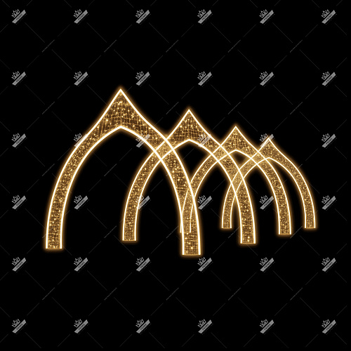 Светодиодная Арка Богатырь, высота 4 м