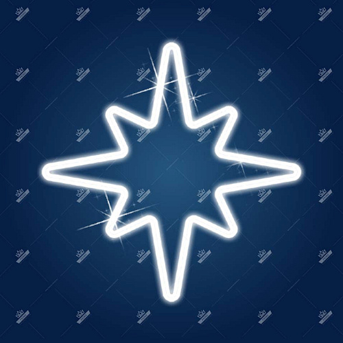 Новогодний светодиодный мотив Роза ветров МЗ07